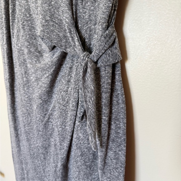 Aerie Grey Short Sleeve Tie Waist Mini Dress in Size Medium - Picture 2 of 7